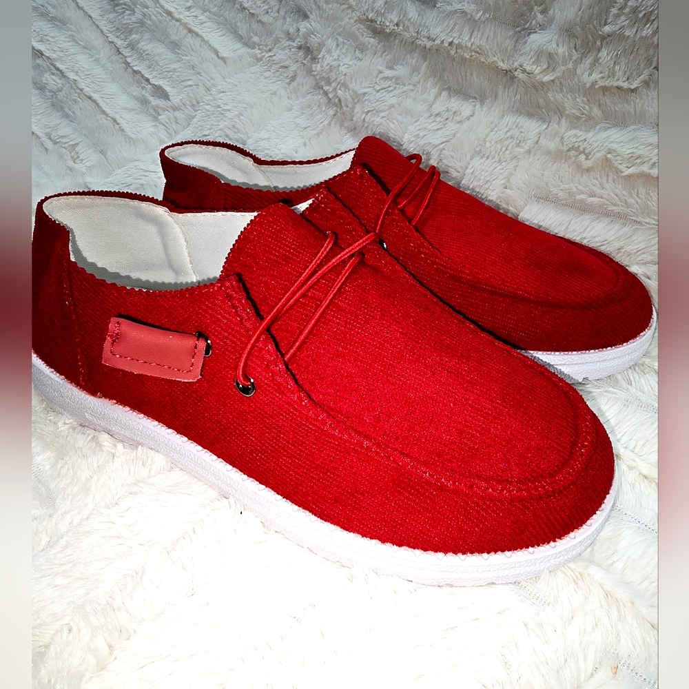Women's Casual Penny Loafers Retro Ladies (Size 36 = Size 6) 🔺️ RED 🔻‼️Never